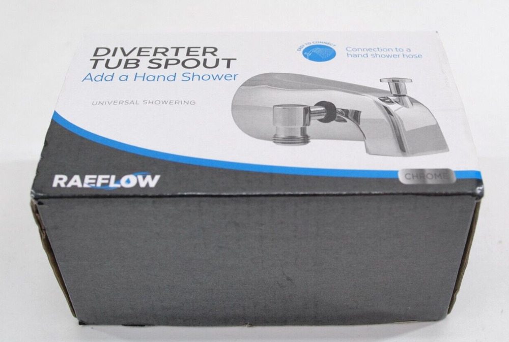 Tub Spout with Diverter Chrome, Fits Threaded 1/2" or 3/4" IPS, Bathtub Faucet w